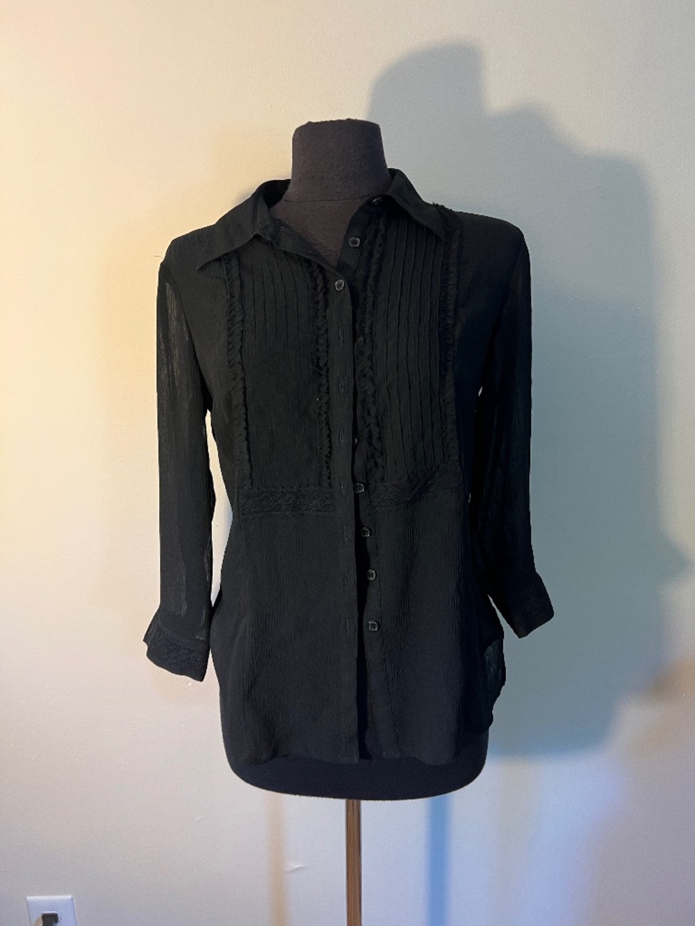 Emma James Semi Sheer Button Up Blouse